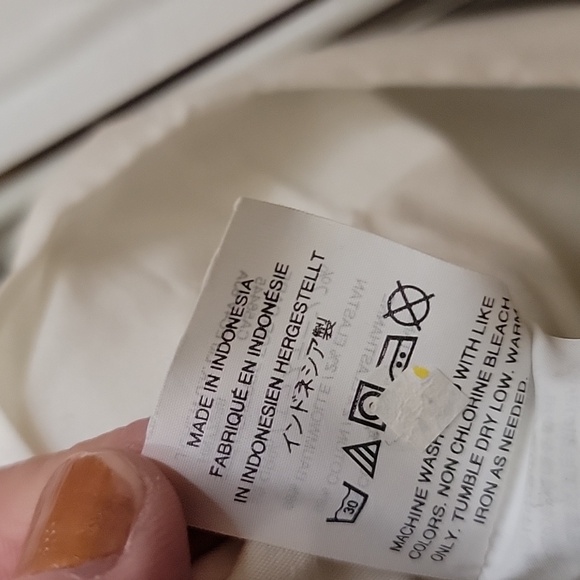 J. Crew White Blouse with Black Labels NWOT - Picture 5 of 9